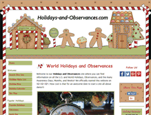 Tablet Screenshot of holidays-and-observances.com